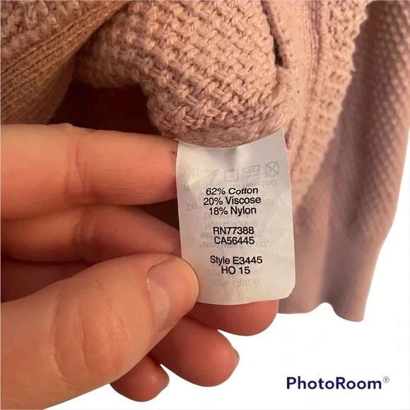 SOLD. Madewell | Wrap waffle knit rose pink sweater - Picture 5 of 10